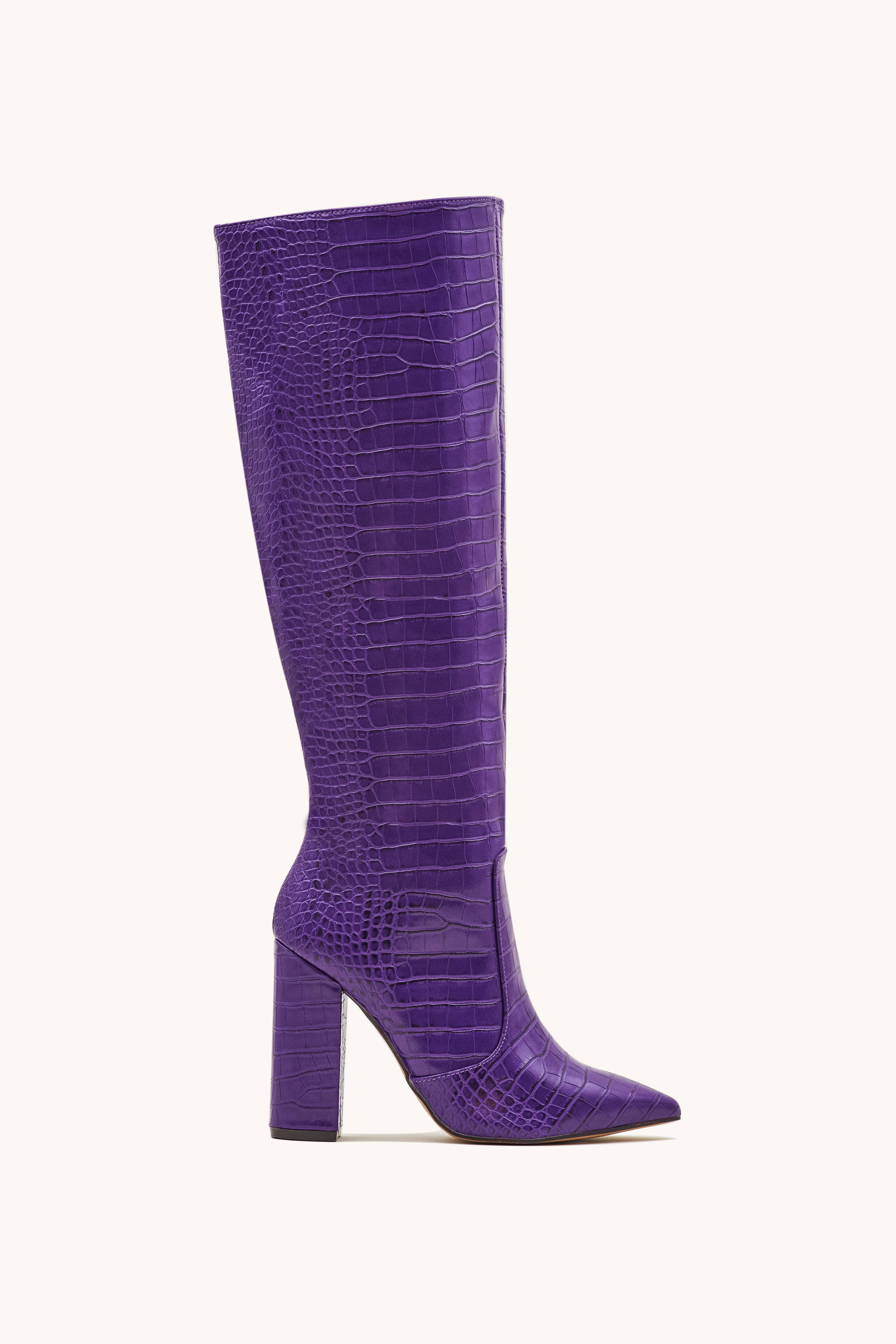 Stephan Paris - Wholesale Boots - Women's - C-132b crocodile pattern pointed boots35