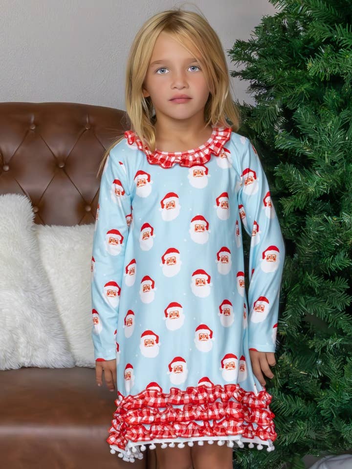 Christmas 2025 Pajamas- Gown with Bloomers - Vintage Santa for wholesale by Sugar Bee Clothing