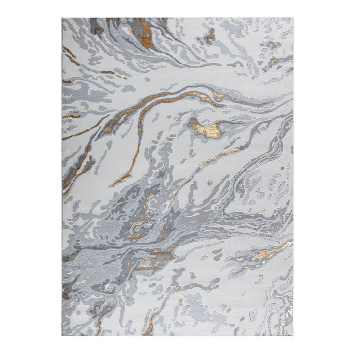 Turkish Area Rug Gamma Premium Collection Gold/Gray 0694A for wholesale by Rug Star USA