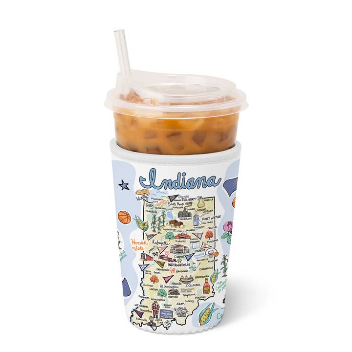 Indiana Iced Cup Coolie (Medium) for wholesale by Swig Life