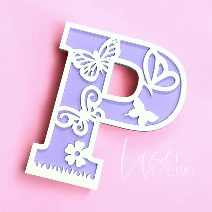 Laser Blanks - Wholesale Wall decor – Kids & Baby - Butterfly Alphabet Letters1