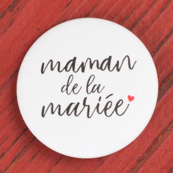 Mom of the Bride Wedding Badge for wholesale by Te Whaka