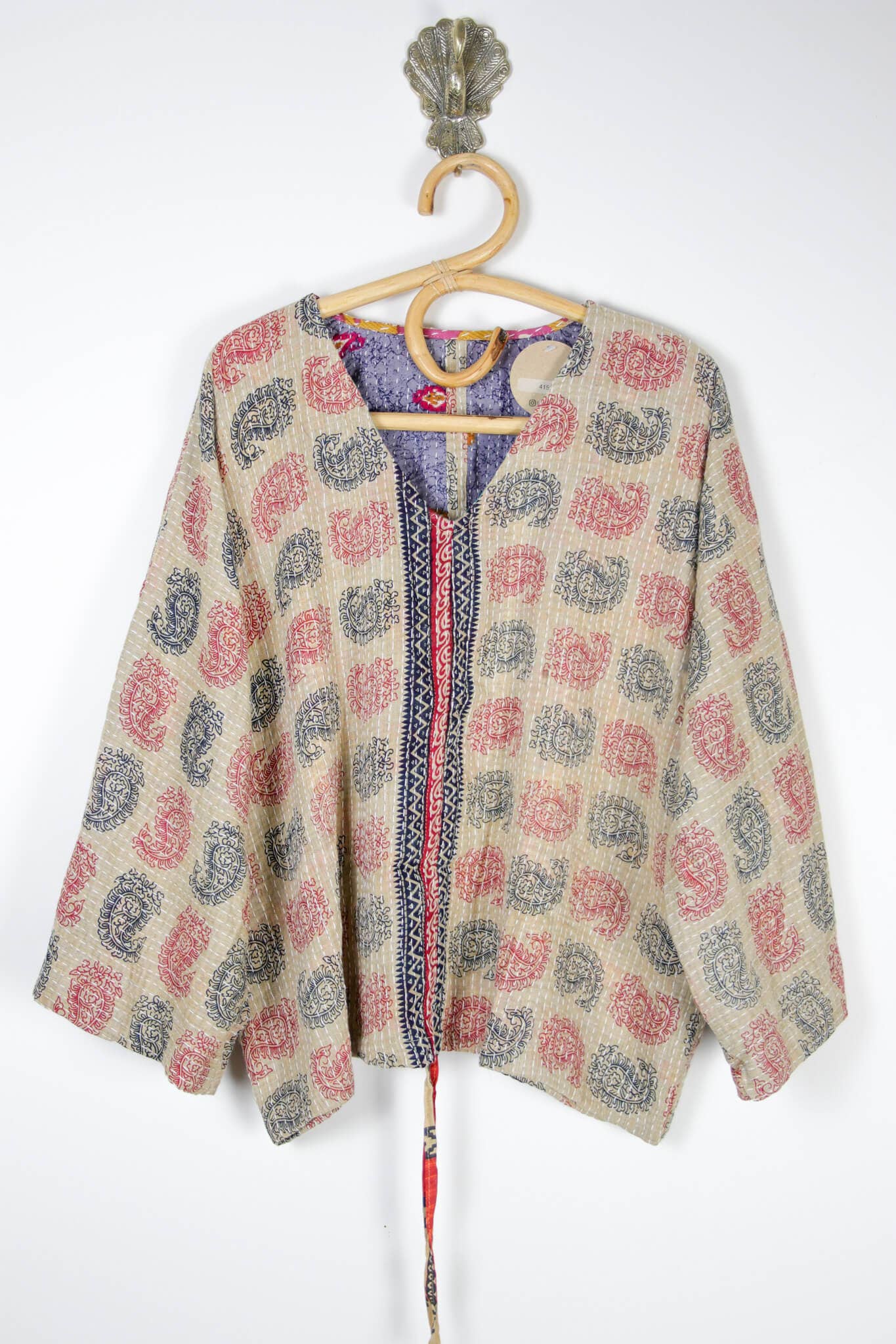 Renew Vintage - Wholesale Blouse - Women's - Kantha Butterfly Top2