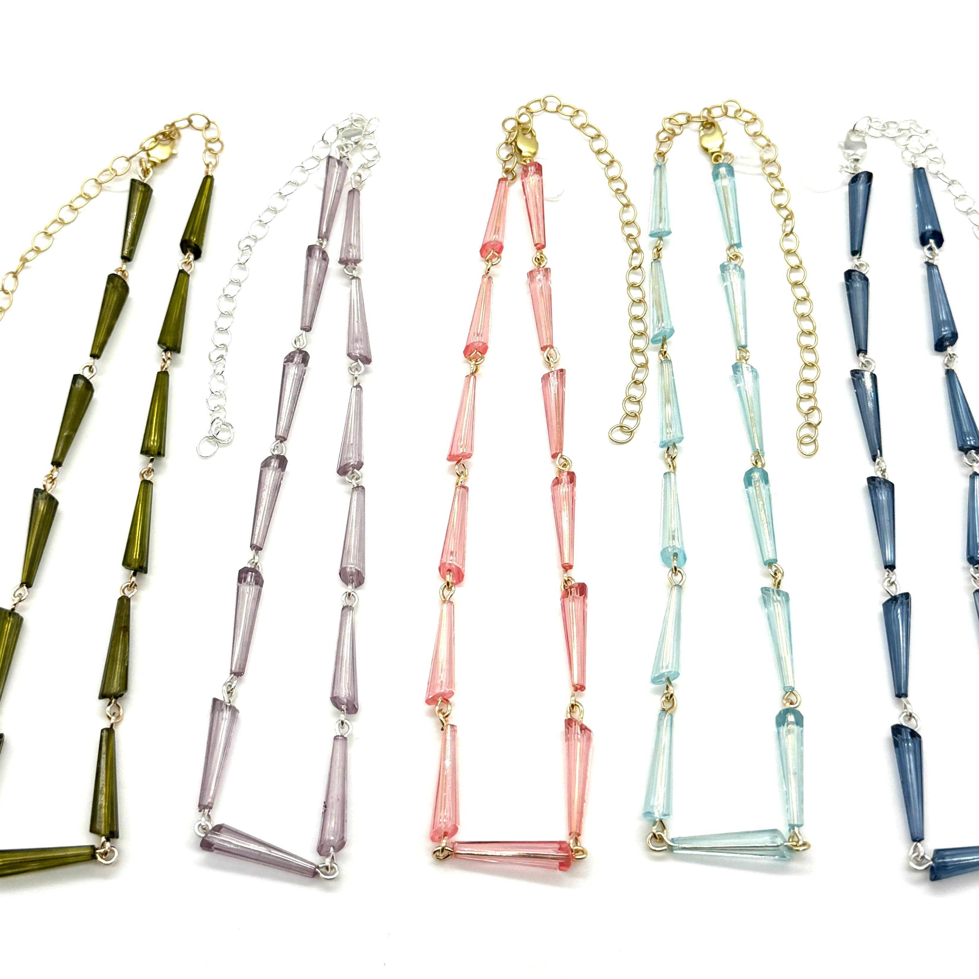 Leetie Lovendale - Wholesale Beaded/Pearl Necklace - Tapered Prism Amelia Necklace8