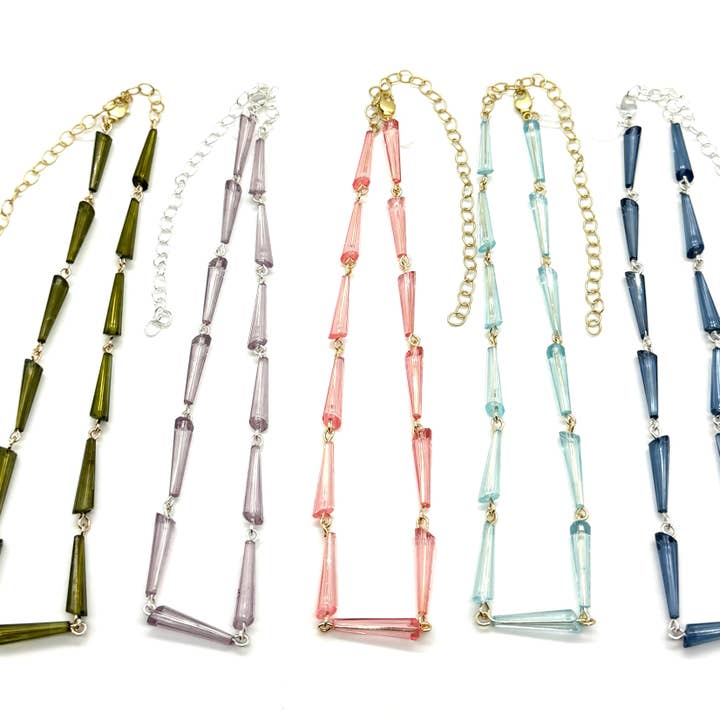 Leetie Lovendale - Wholesale Beaded/Pearl Necklace - Tapered Prism Amelia Necklace8