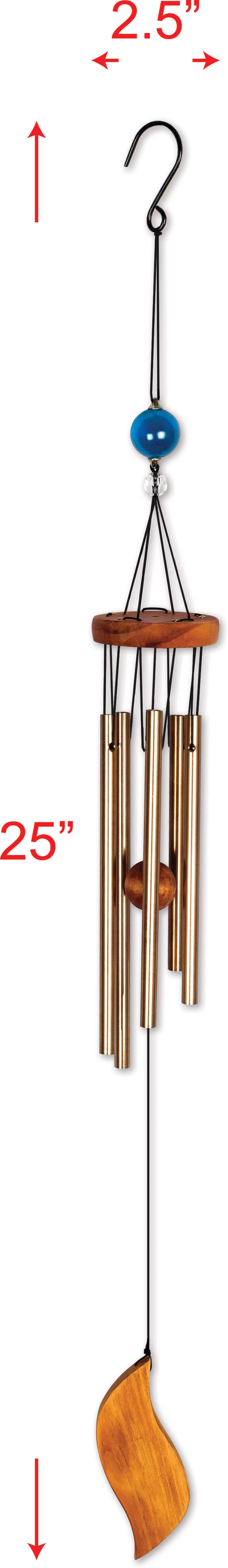 Sunset Vista Designs - Wholesale Wind Chime - 25" Metallic Capiz Wind Chime Garden Decor - 919522