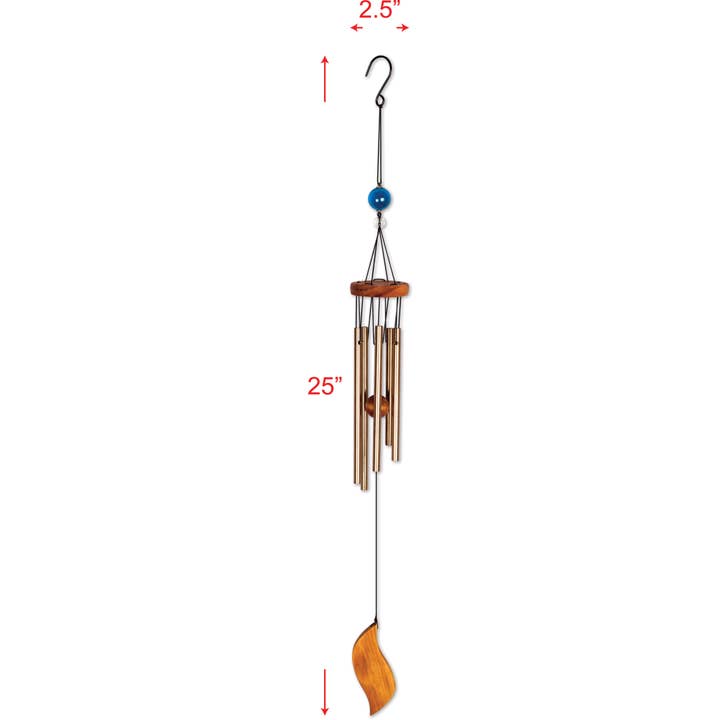 Sunset Vista Designs - Wholesale Wind Chime - 25" Metallic Capiz Wind Chime Garden Decor - 919522