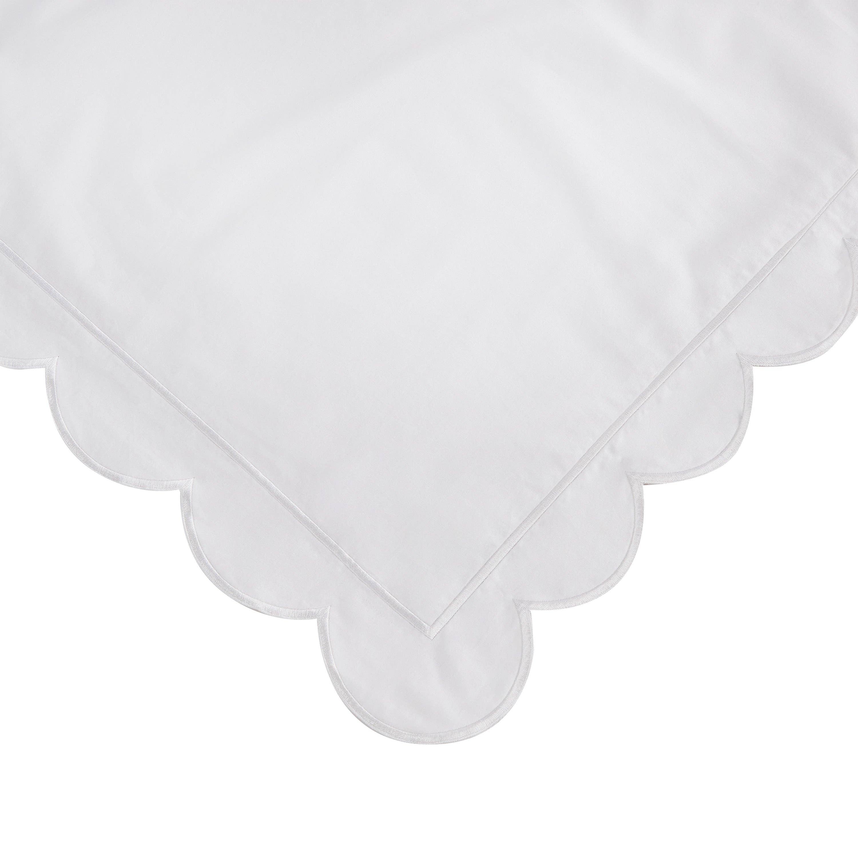 Mélange Home - Vente Housses de couette - Ensemble de housse de couette en percale de coton brodé à bord festonné3
