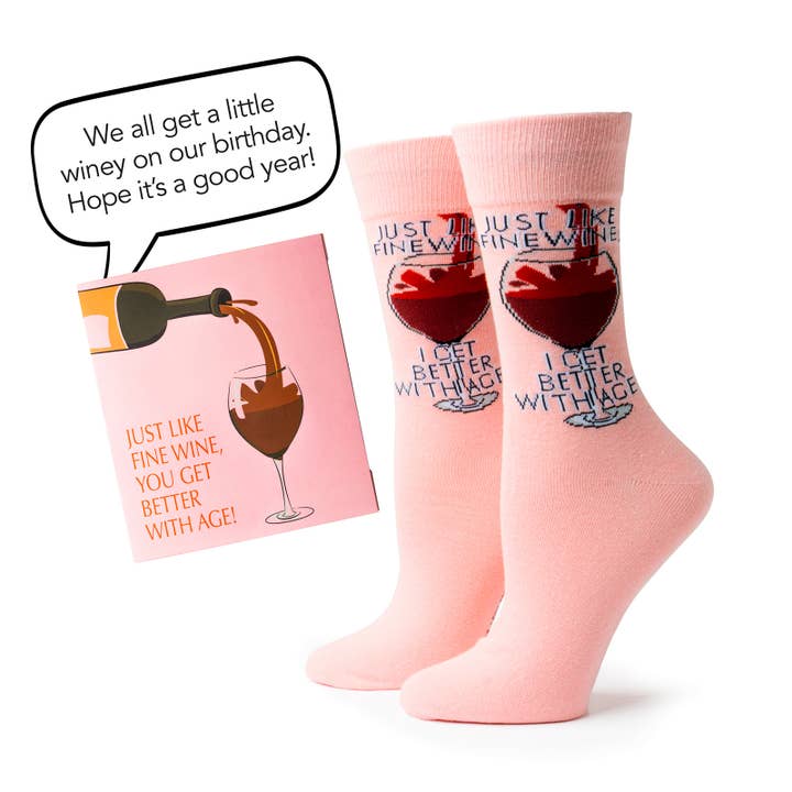 DM Merchandising - Wholesale Socks - Unisex - Two Left Feet IT'S YO BIRTHDAY Gift Card Sock Set Assortment