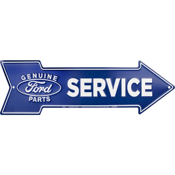 Detroit Shirt Co. - Wholesale Sign - Metal Sign - Genuine Ford Service Arrow