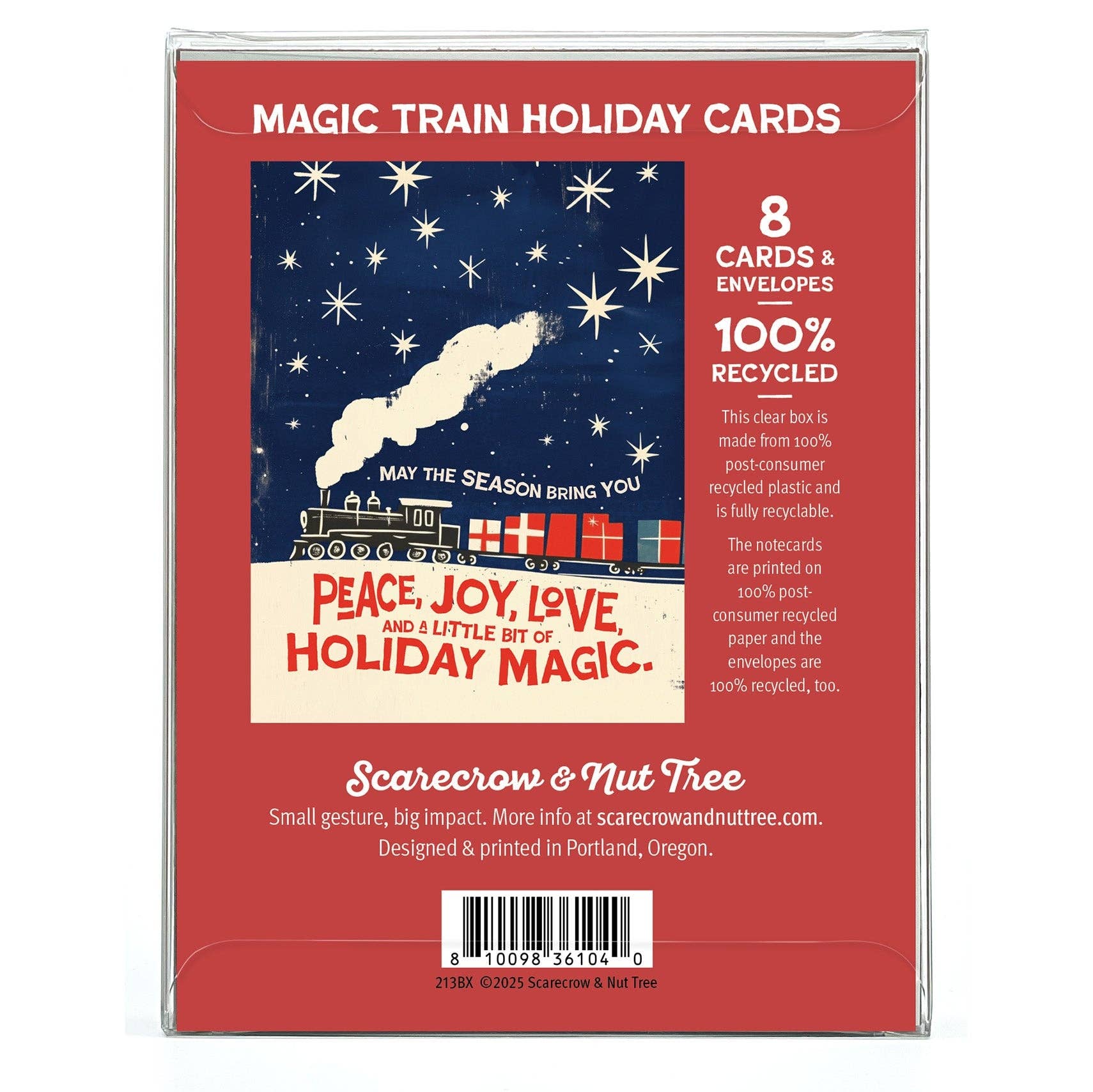 Scarecrow & Nut Tree - Wholesale Christmas Card - Magic Train Holiday Cards Box Set1