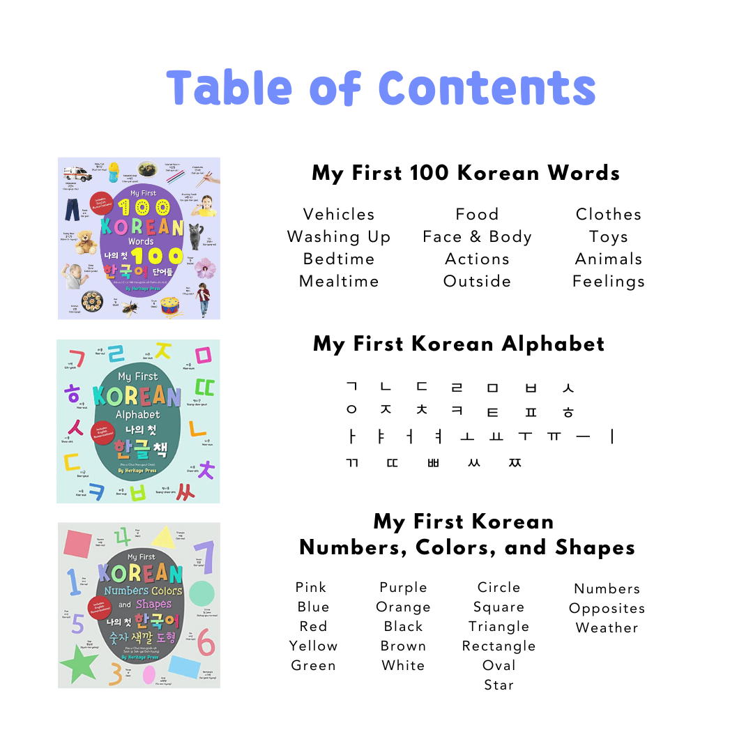 Heritage Kids Press - Wholesale Baby & Toddler Book (0-2) - My First Korean Words Series8