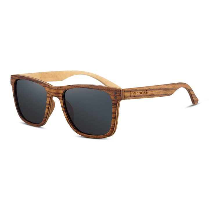 Joycoast Wood - Wholesale Sunglasses - Unisex - Wayfinder Zebra Wood Sunglasses - Grey Lens3