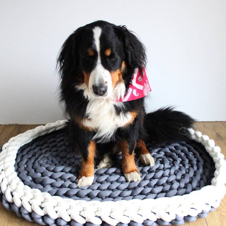 woolexperts - Wholesale Pet Bed - Dog - XXL Custom Handmade Chunky Knit Dog Bed Cover #39