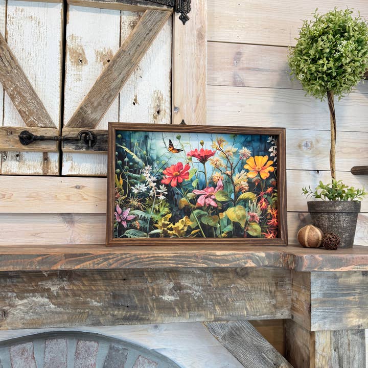 Hangout Home - Wholesale Art Print - Lush Garden - Nature Canvas Art - Wood Framed Floral Decor