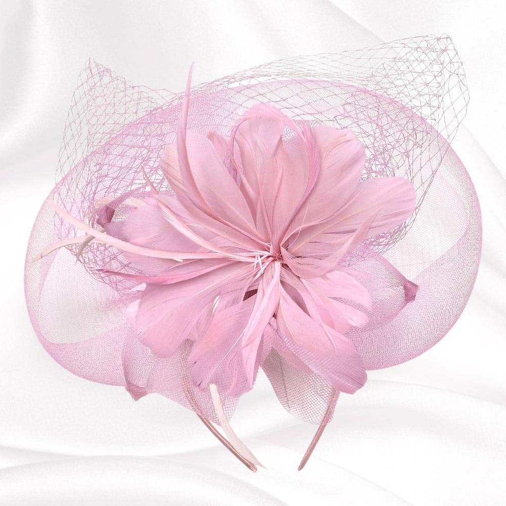 Sensibling Corp. - Wholesale Fascinator Hat - Women's - Flower Feather Mesh Fascinator / Headband5