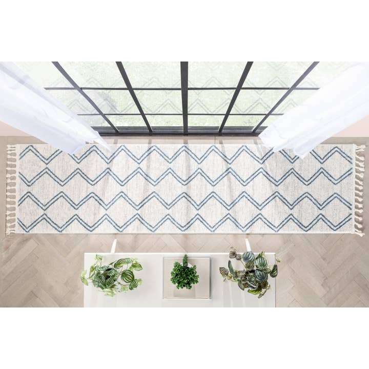 Well Woven – Großhandel Teppichvorleger – Kind & Baby – Reeve Moderner Zick-Zack-Zick-Zack-Kinderteppich in Elfenbeinfarben14