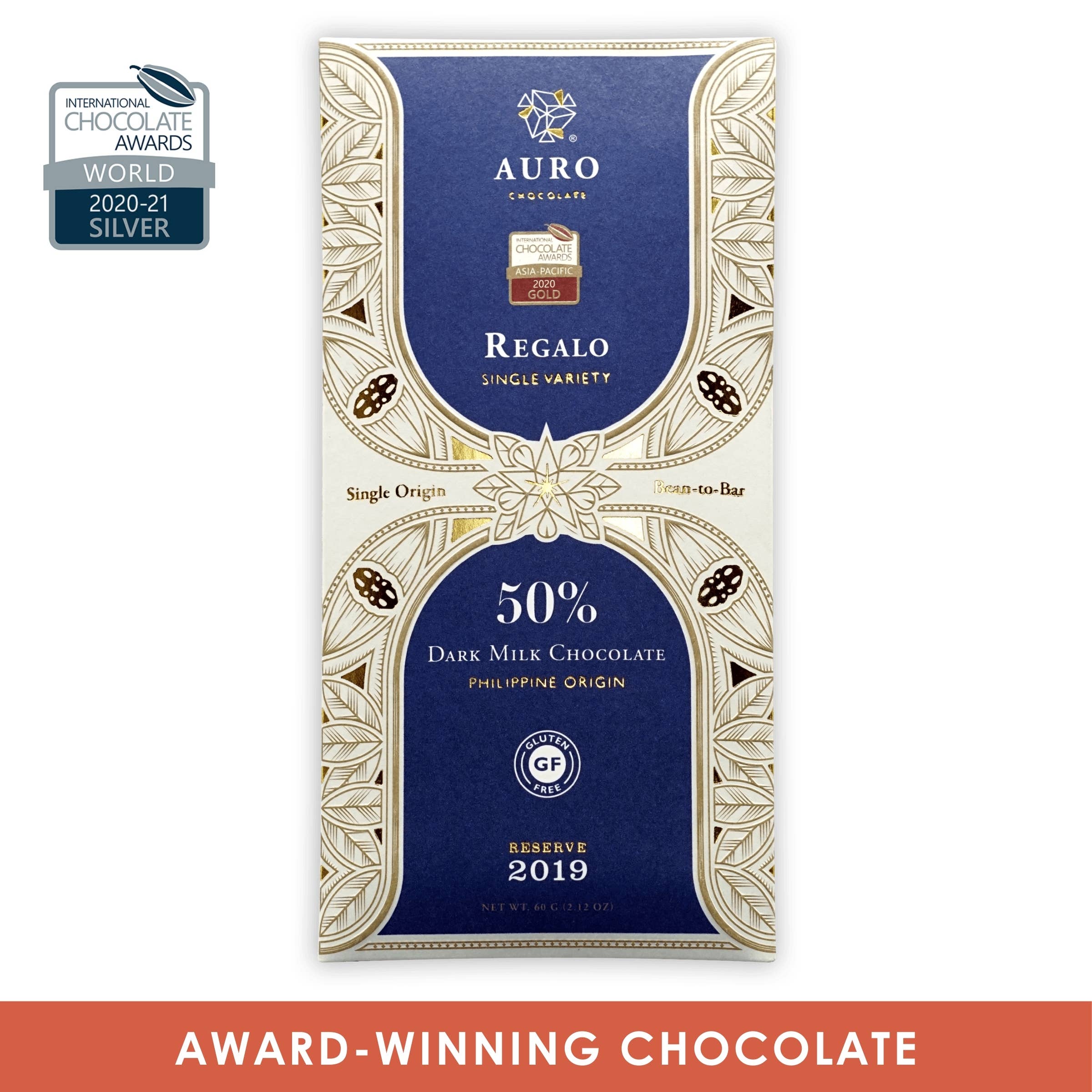 Bar & Cocoa Chocolate - Wholesale Chocolate Bar - Auro Reserve Regalo Dark Milk Chocolate Bar 50%2