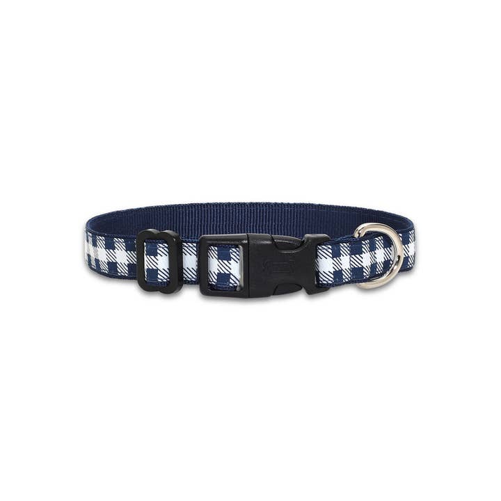Picnic Plaid (Navy) - Dog Collar for wholesale by Dog & Me