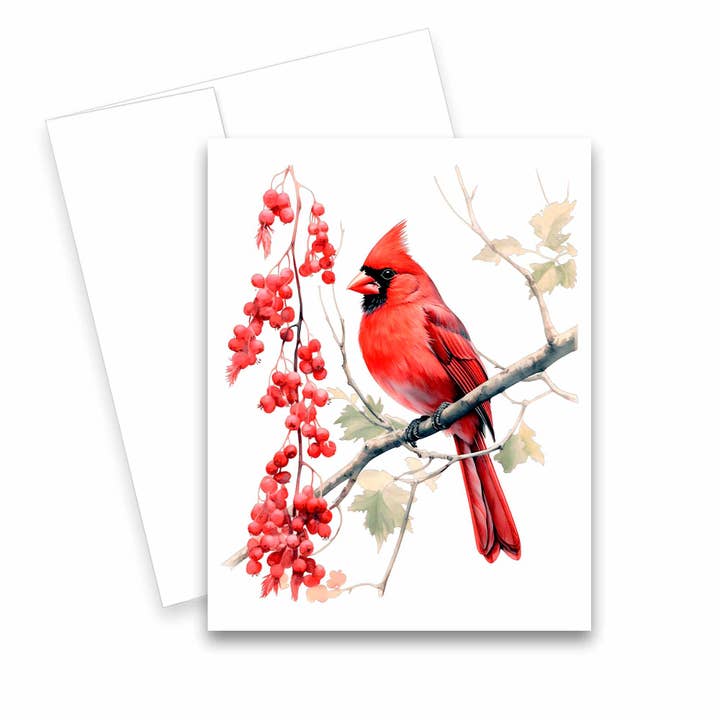 Aria Rae - Wholesale Stationery/Notecard Set - Assorted Cardinal Greeting Cards, Set of 6, Blank Notecards4
