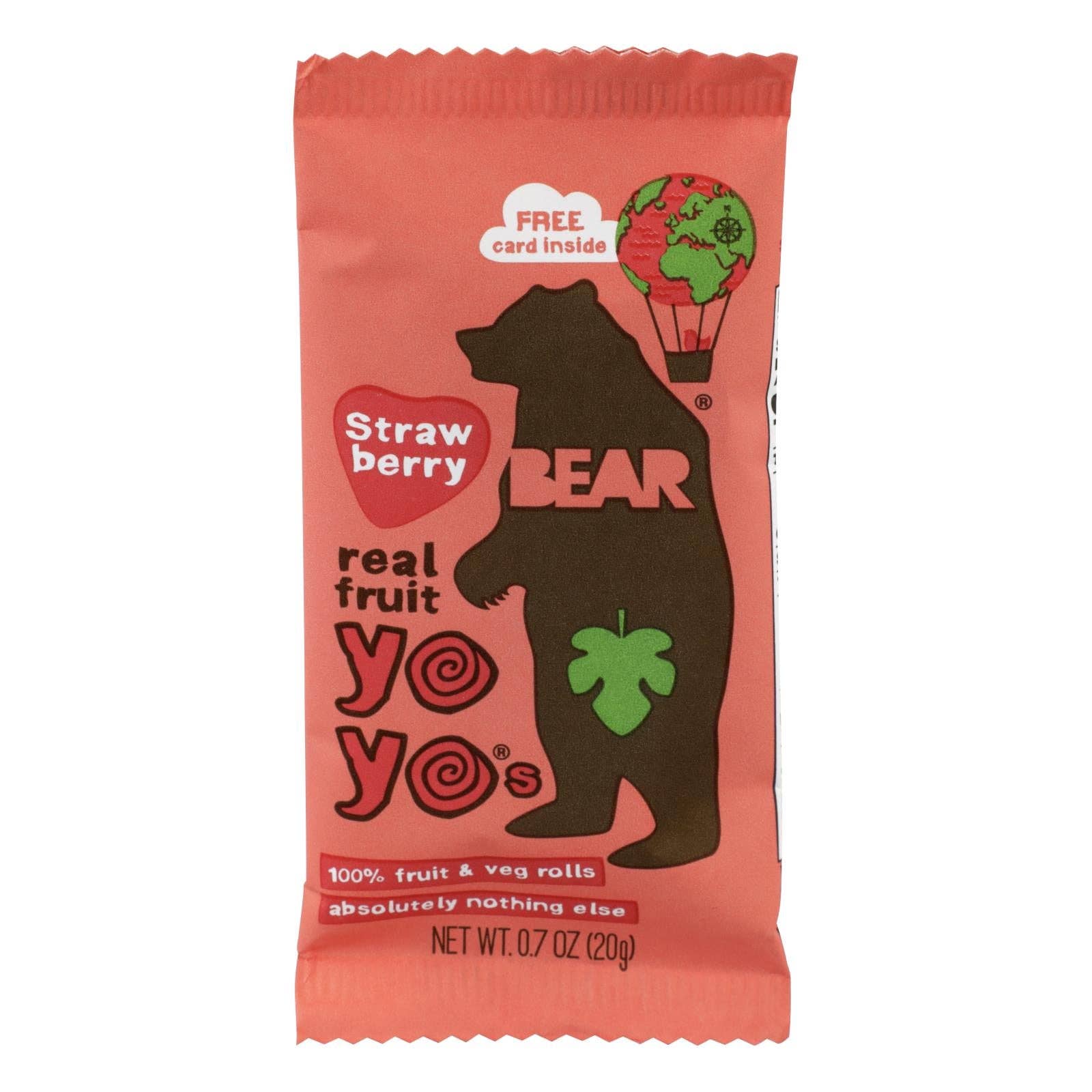 Ware Spark - Wholesale Fruit Snacks - Bear Real Fruit Yoyos - Strawberry - Case Of 6 - 3.5 Oz.0