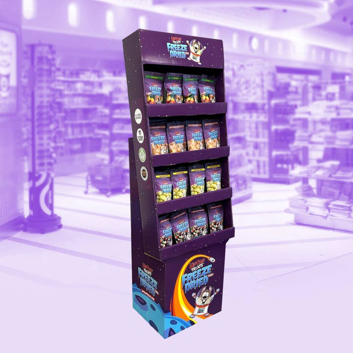 UpTop Treats - Wholesale Retailer Display Stand/Case - Filled Floor Display (Fits 72 Small, 60 Large)