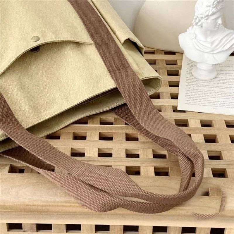 UZ Wholesale Store – wholesale Bärkasse - Dam – Enfärgad canvas-axelväska4