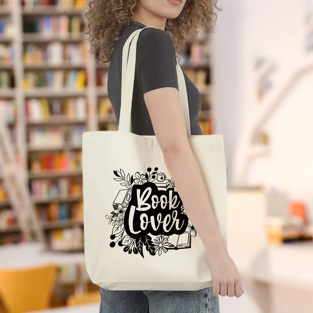 Anna B. Shop - Venta al por mayor Bolsa grande - Unisex - Bolsa de lona Book Lover, personalizada, librería1