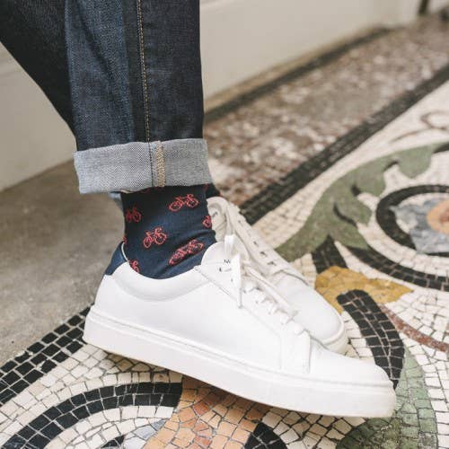 Navy Blue Fantasy Caspar Velo socks for wholesale on Faire2