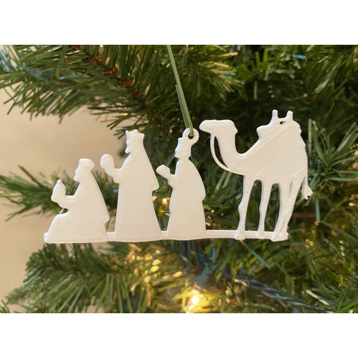 Adorno de acrílico Wise Men 101, color blanco para venta al por mayor de Economy Ornament