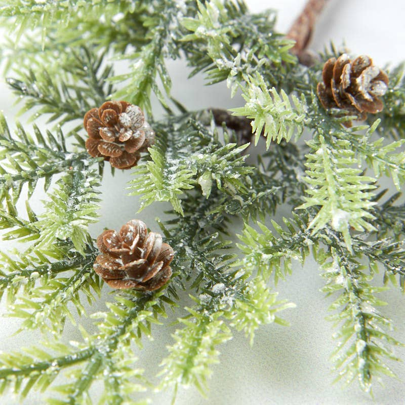 Factory Direct Craft – wholesale Konstgjord växt – 9,5-tums väderbeständig frostad konstgjord tallkvist3