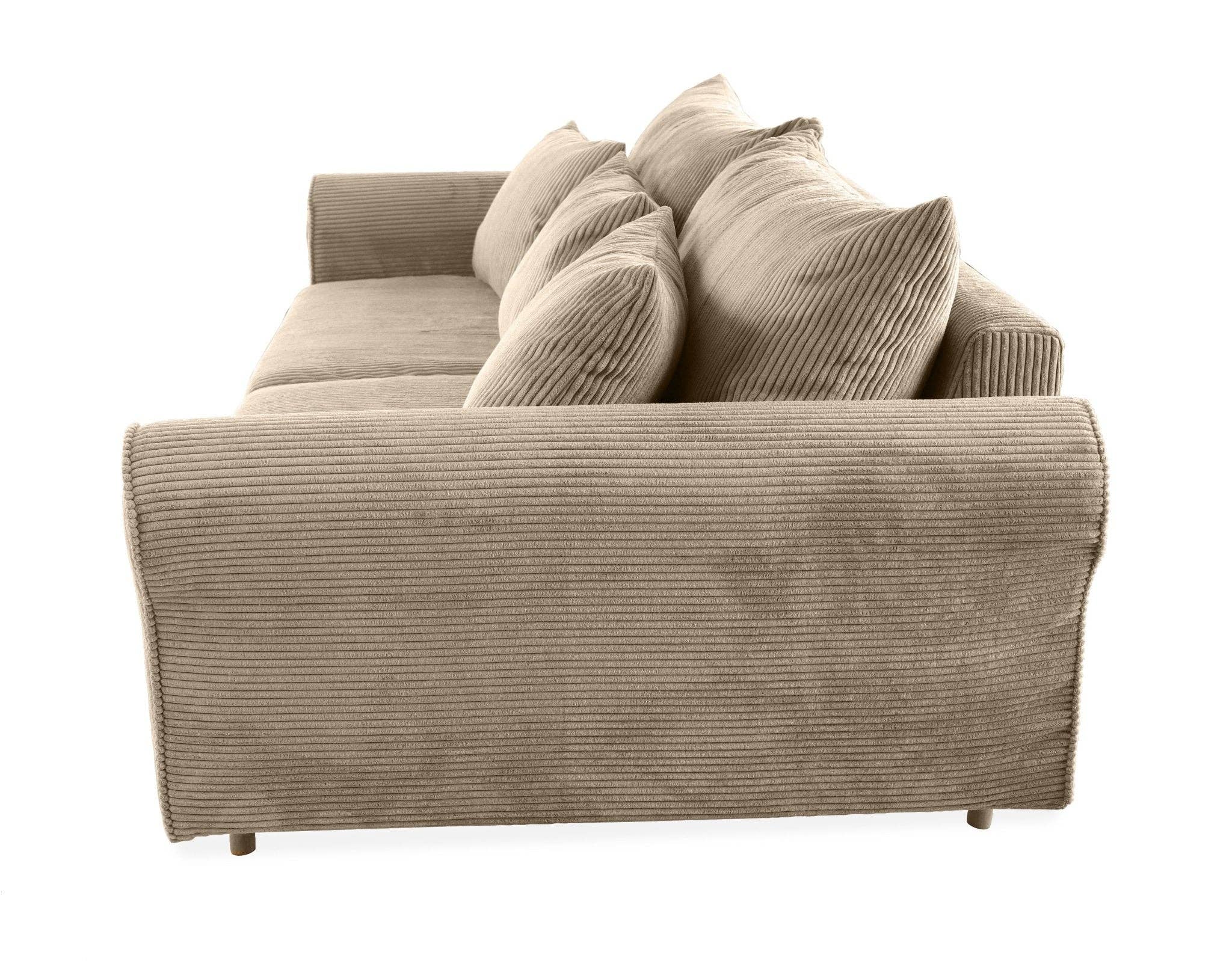 SCANDINAVIAN STORIES by MARTON - Wholesale Sofa - Turku 4-seater sofa/sofa bed Corduroy, Nougat, removable & washable covers15