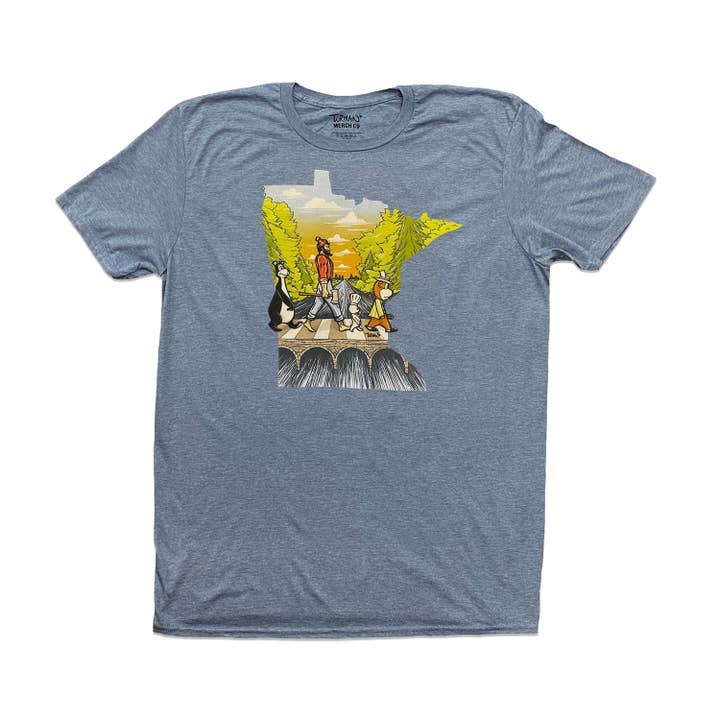 Adam Turman Artwork Co - Wholesale Screen Printed T-Shirt - Unisex - MN Abbey Road State T-Shirt