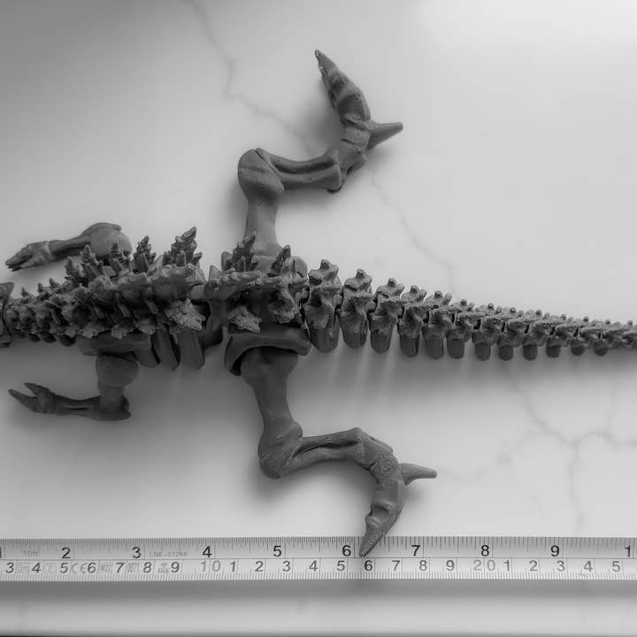 August Art House – wholesale Decorative figurine – Fully Articulated Skeletonized Godzilla Figure Poseable Fossil Toy4