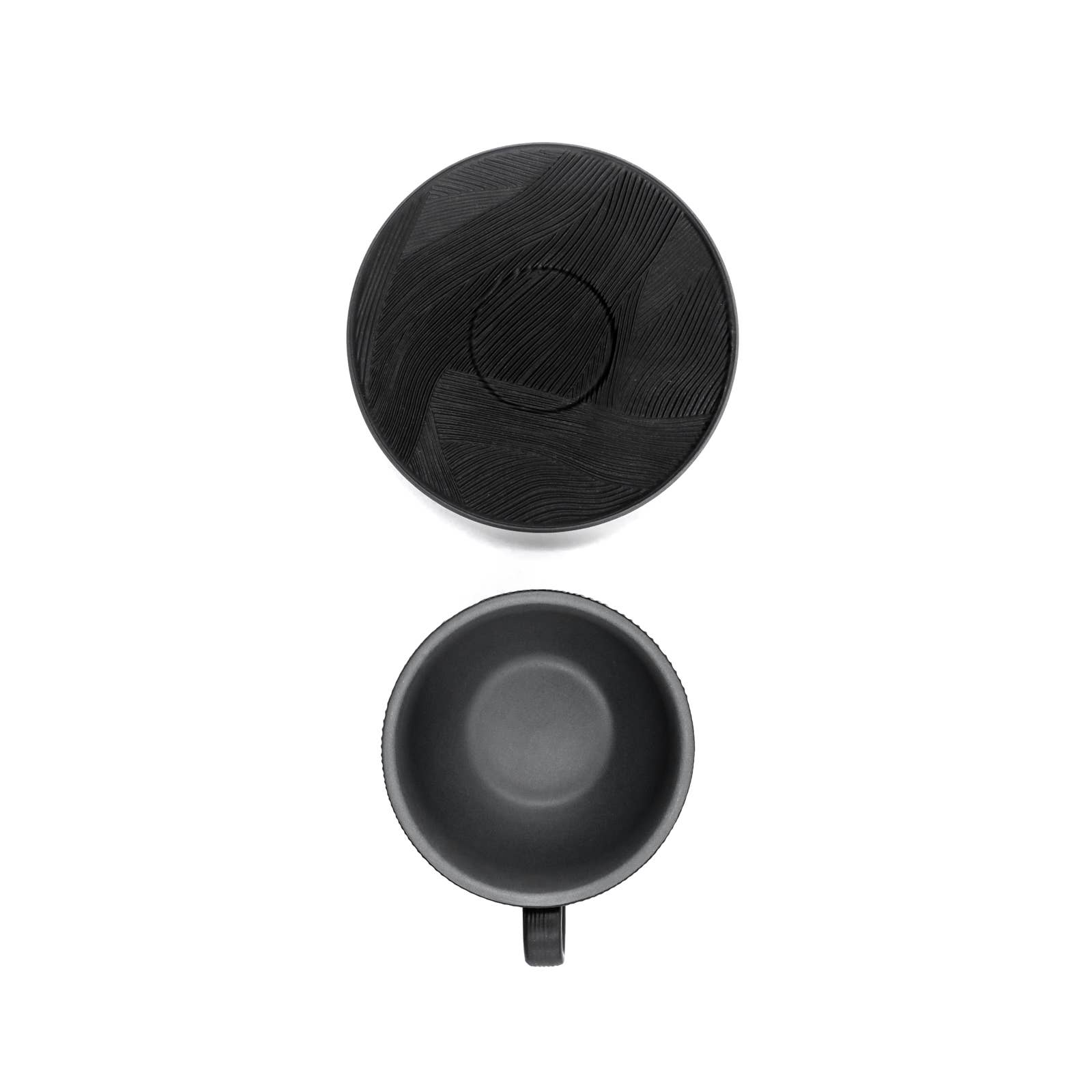 BOMSHBEE - Wholesale Coffee/Tea Cup - The Marlin Cup & Saucer - Black1