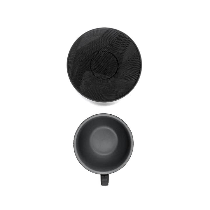 BOMSHBEE - Wholesale Coffee/Tea Cup - The Marlin Cup & Saucer - Black1