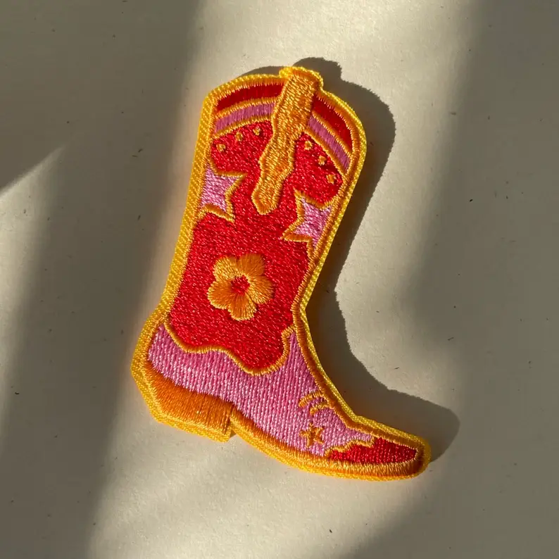 Unexpected Flair - Wholesale Patch - Cowgirl/Cowboy Boot Iron On Patch1