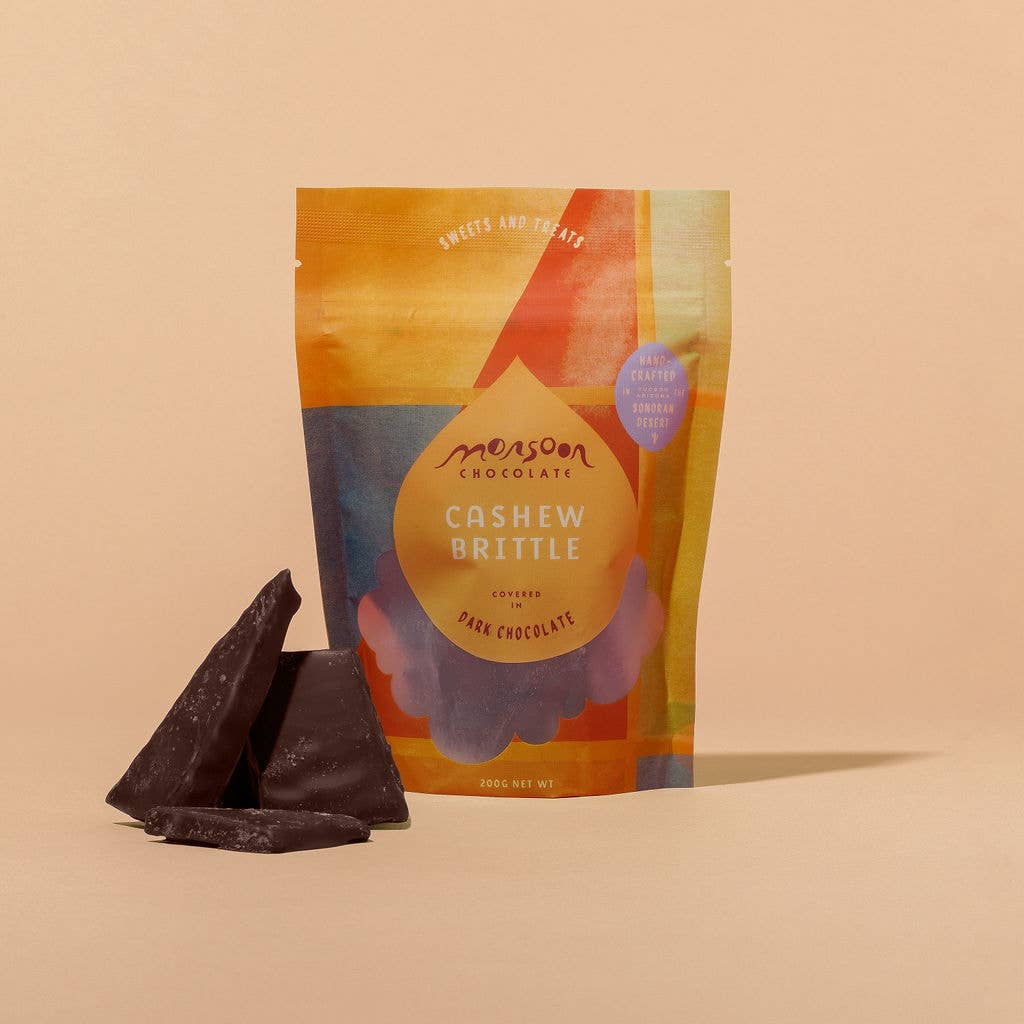 Monsoon Chocolate - Wholesale Chocolate Covered Sweets - Monsoon Cashew Brittle (Made with Dark Chocolate), 200g2