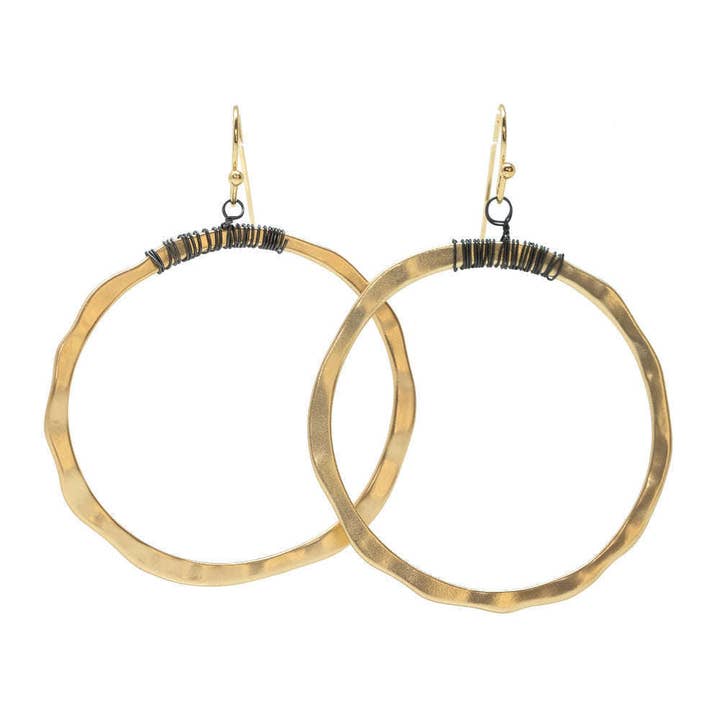 erin gray - Wholesale Dangle Earrings - Hoop No. 17 Wire Wrapped