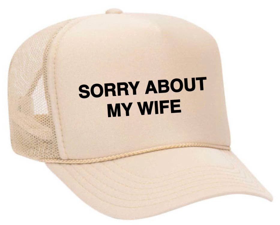 Inappropriate Trucker Hats – boné - Unissexo por atacado – Desculpe, sobre o Chapéu My Wife Trucker8