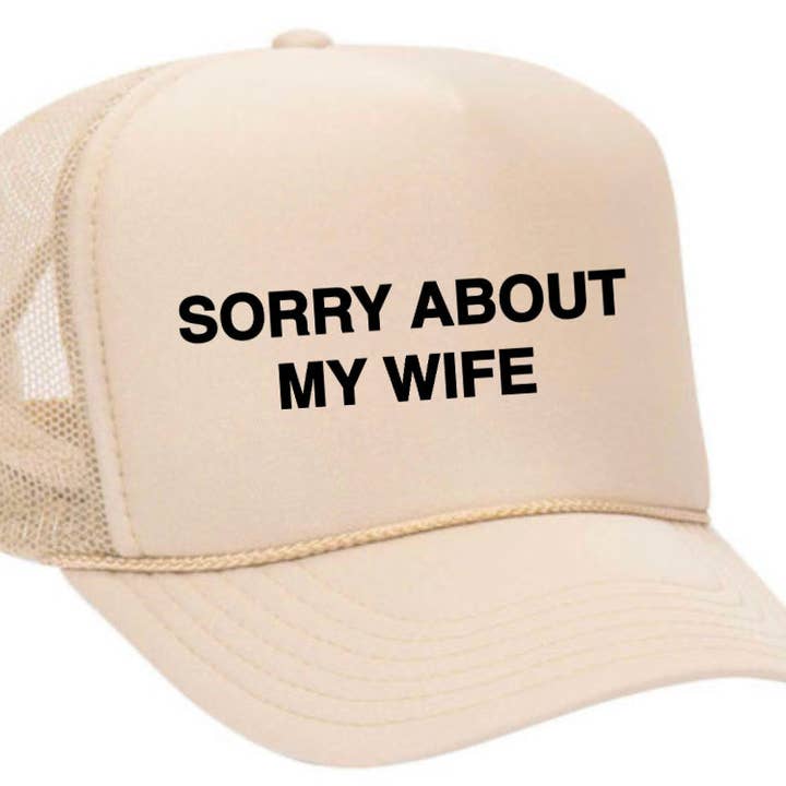 Inappropriate Trucker Hats – boné - Unissexo por atacado – Desculpe, sobre o Chapéu My Wife Trucker8
