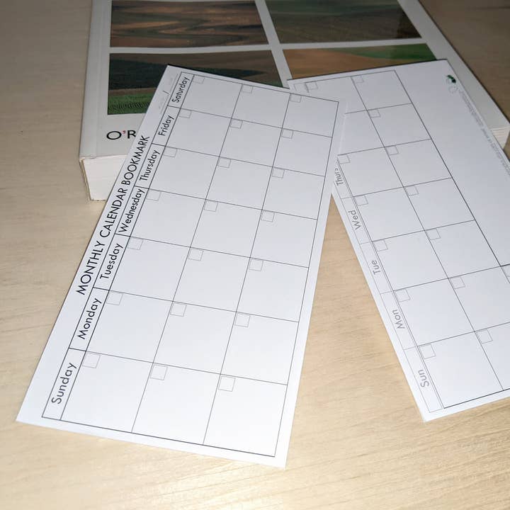 BeeGreen & CraftsPlannersPlus - Wholesale Bookmark - NEW~Monthly Calendar Bookmark –Dates & Appointment Reminders4