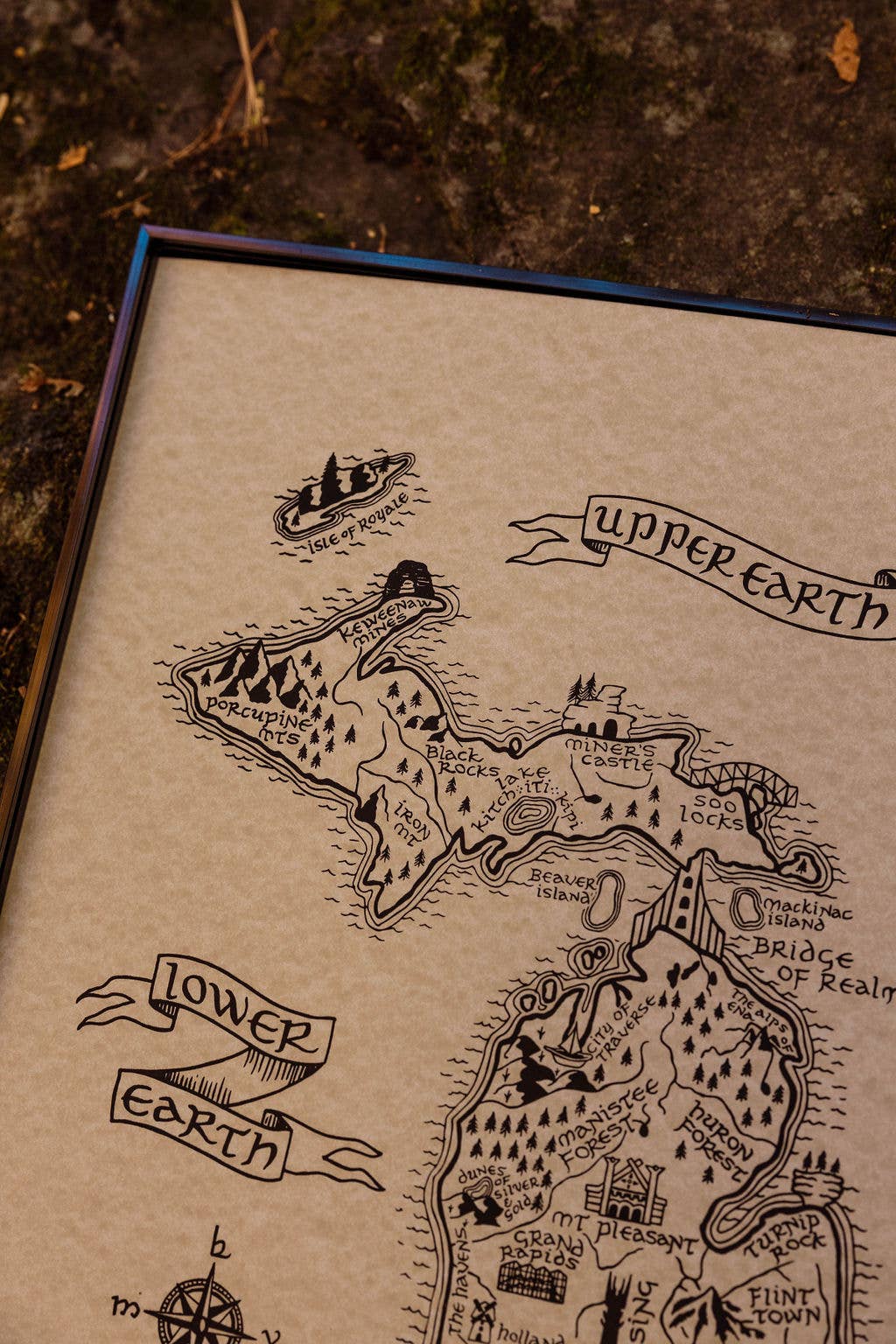 Home Squirrel - Wholesale Map - Lord of the Rings / The Hobbit Middle Earth Map of Michigan3