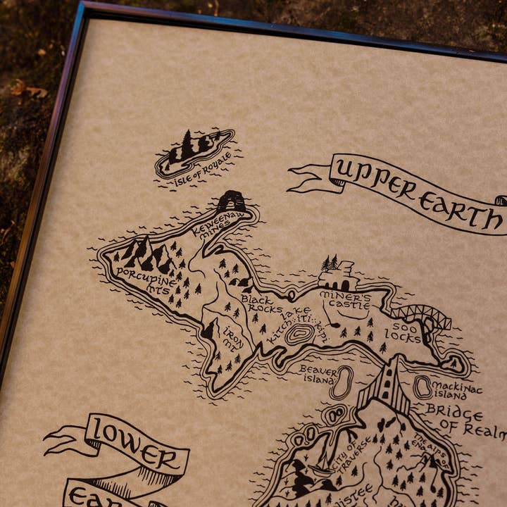 Home Squirrel - Wholesale Map - Lord of the Rings / The Hobbit Middle Earth Map of Michigan3