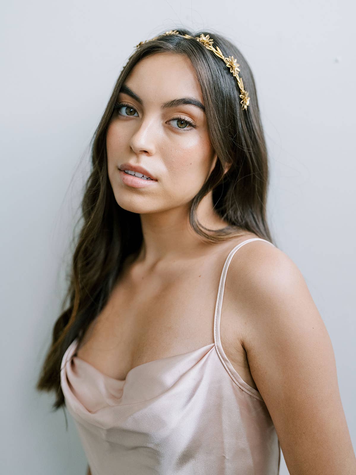 Acute Designs – wholesale Fashion headband – women's – Tiny Floral Vine Gold Headband, Crown, Hairpiece, Wedding9