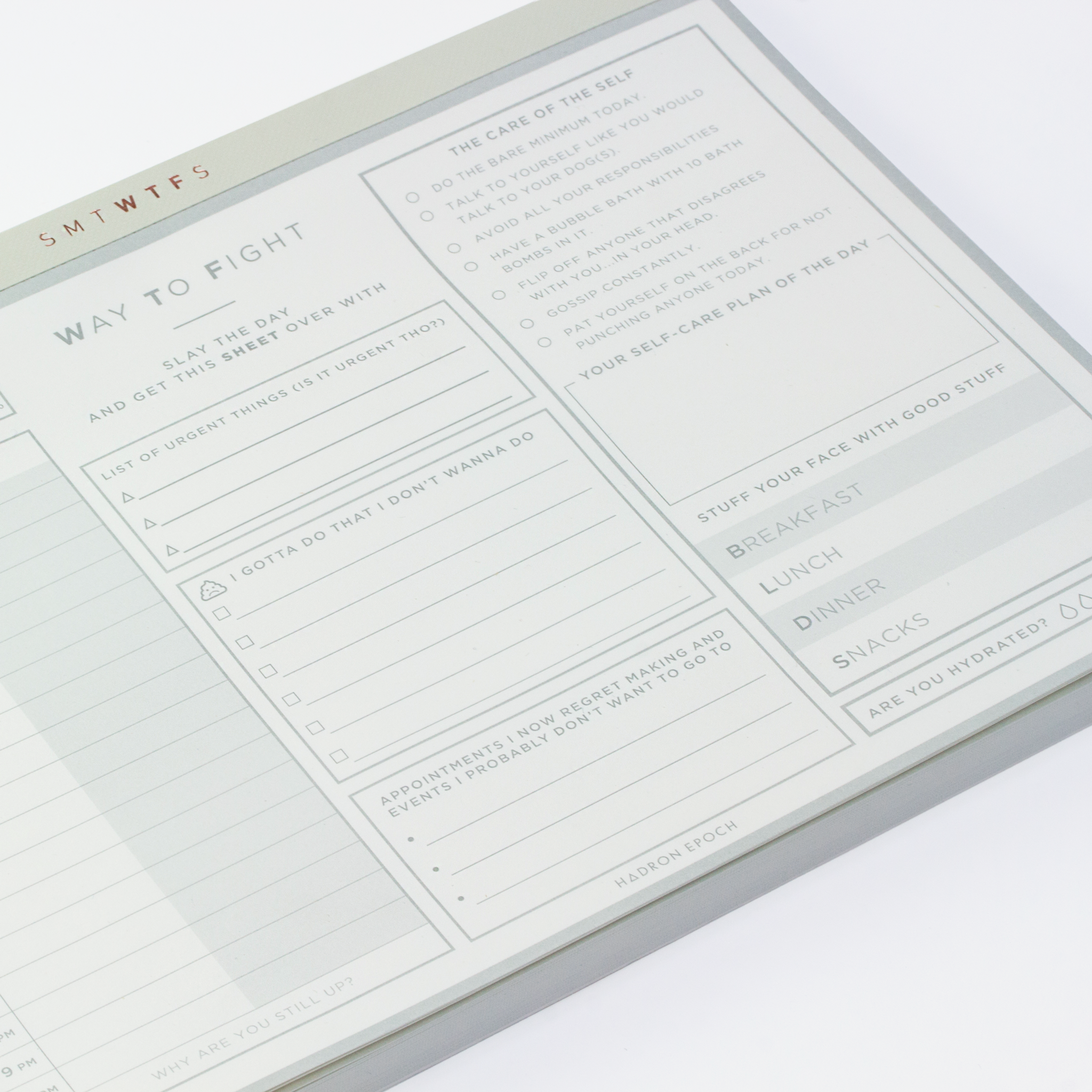 Hadron Epoch Design Studio - Wholesale Desk Pad - SMTWTFS Daily Deskpad (2 Color Available)4