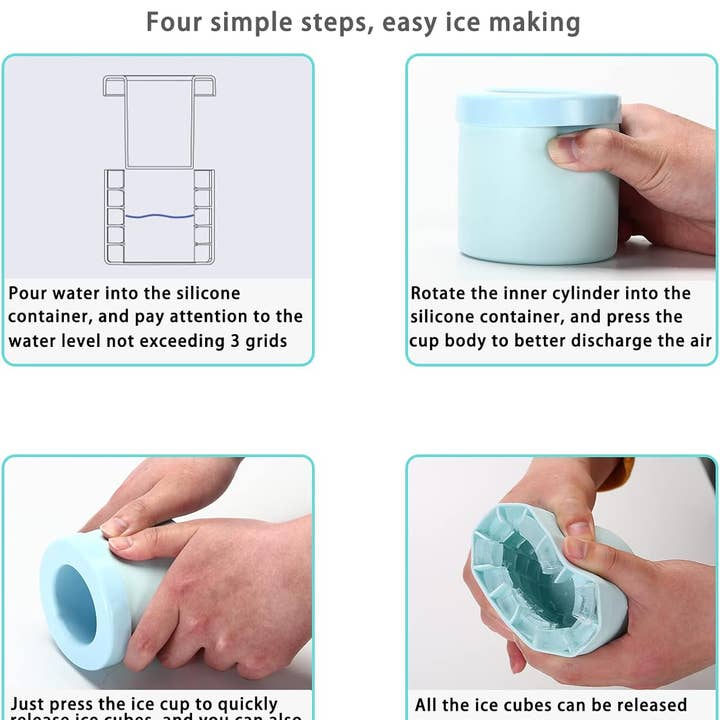 VIGOR - Wholesale Ice tray/mould - Silicone Ice Bucket Cup Mold Round Cylinder Ice Cube Making6