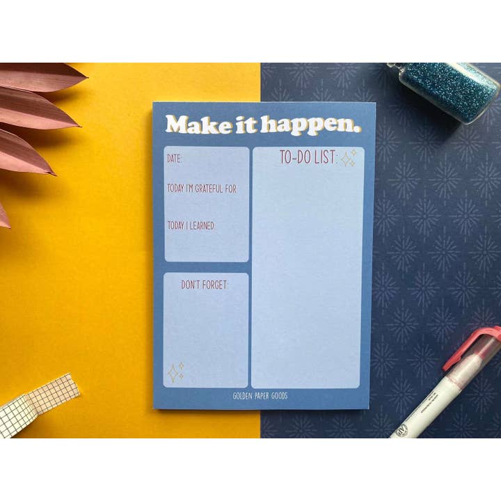 Machen Sie es möglich Nette To-Do-List-Notizblock für den Großhandel von Golden Paper Goods