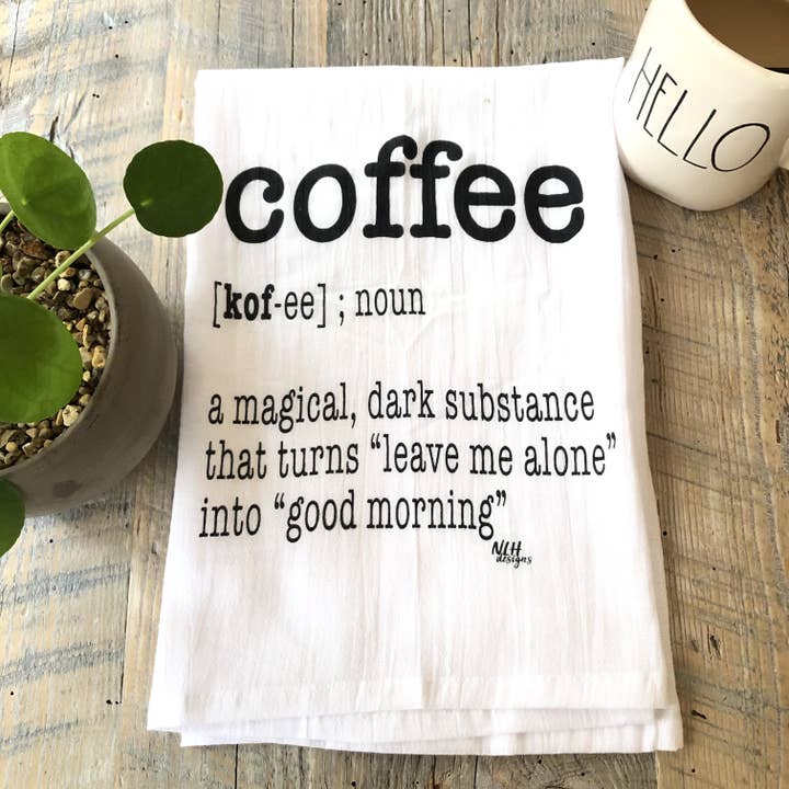 Coffee Tea Towel - Pack of 6 for wholesale by Never Lose Hope Designs