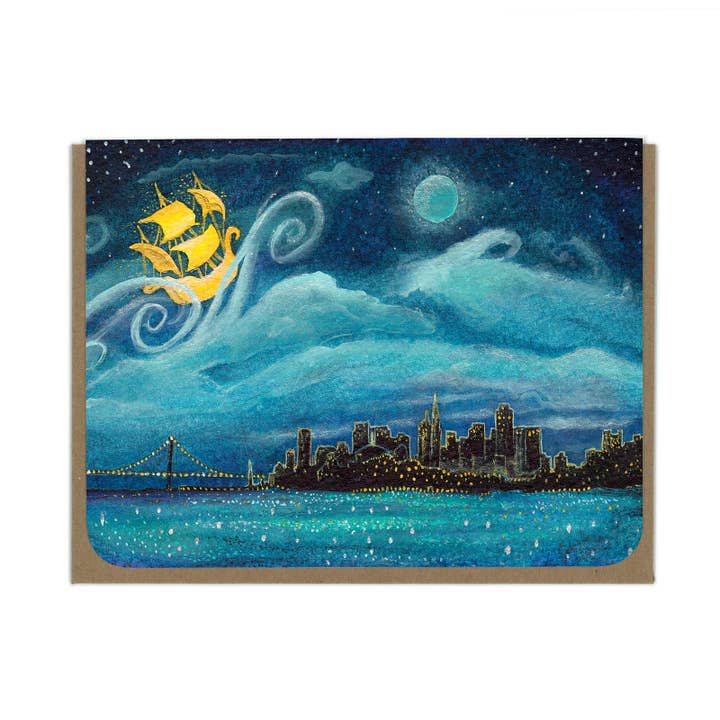 Welcome to Neverland 1 Greeting Card for wholesale by Amy Rose Moore Illustration